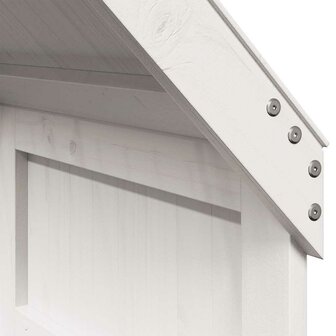 Kinderbedhuisje 60x99x139,5 cm massief grenenhout wit 7