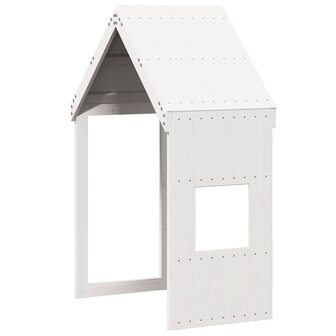 Kinderbedhuisje 55x99x139,5 cm massief grenenhout wit 2