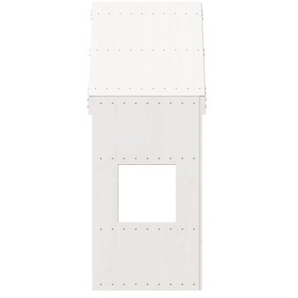 Kinderbedhuisje 55x99x139,5 cm massief grenenhout wit 4
