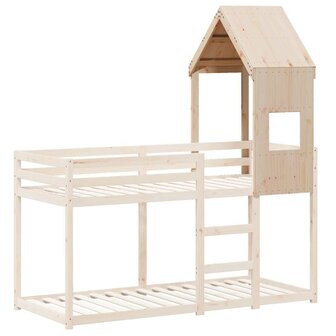 Kinderbedhuisje 55x84x132 cm massief grenenhout 3