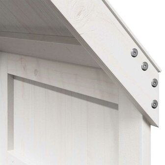 Kinderbedhuisje 55x84x132 cm massief grenenhout wit 7