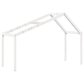 Kinderbedhuisje 213x85,5x144,5 cm massief grenenhout wit 2