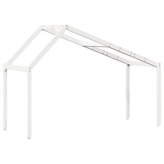 Kinderbedhuisje 203x95,5x142 cm massief grenenhout wit 6