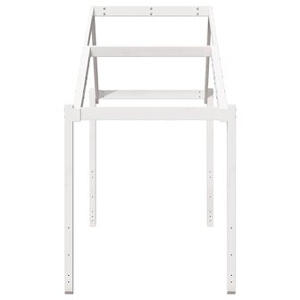 Kinderbedhuisje 203x80,5x142 cm massief grenenhout wit 5