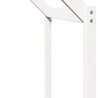 Kinderbedhuisje 203x80,5x142 cm massief grenenhout wit 7