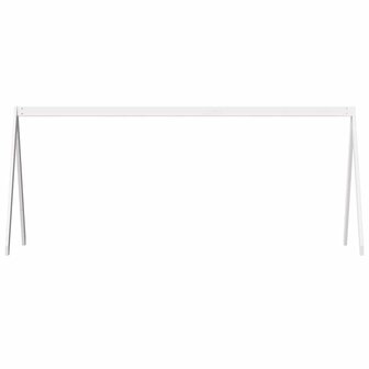 Kinderbedhuisje 209x95,5x88 cm massief grenenhout wit 4