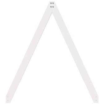 Kinderbedhuisje 209x85,5x88 cm massief grenenhout wit 5