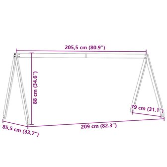Kinderbedhuisje 209x85,5x88 cm massief grenenhout wit 9