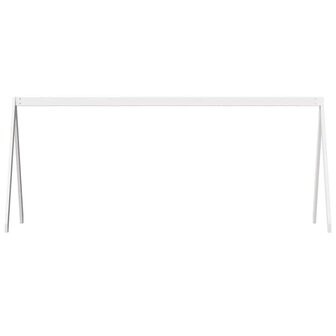 Kinderbedhuisje 199x95,5x88 cm massief grenenhout wit 4