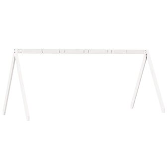 Kinderbedhuisje 199x95,5x88 cm massief grenenhout wit 6