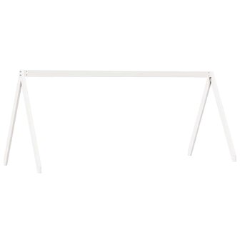 Kinderbedhuisje 199x80,5x88 cm massief grenenhout wit 2