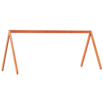 Kinderbedhuisje 199x80,5x88 cm massief grenenhout wasbruin 6