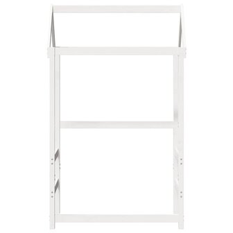 Kinderbedhuisje 118x70x176,5 cm massief grenenhout wit 4