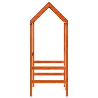 Kinderbedhuisje 108x70x176,5 cm massief grenenhout wasbruin 5
