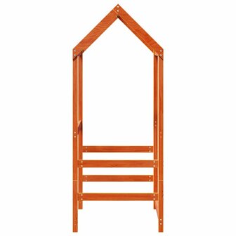 Kinderbedhuisje 98x70x176,5 cm massief grenenhout wasbruin 5