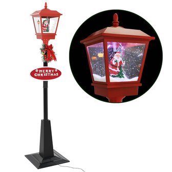 Straatlantaarn met kerstman LED 180 cm 5