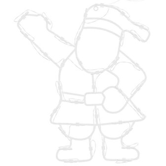 Kerstverlichting silhouet van de kerstman2 st 35 LEDs warm wit 6