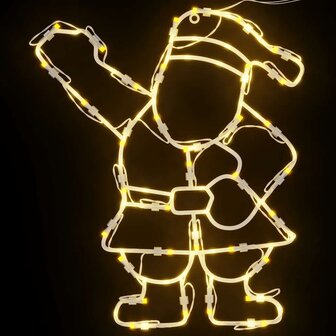 Kerstverlichting silhouet van de kerstman2 st 35 LEDs warm wit 8