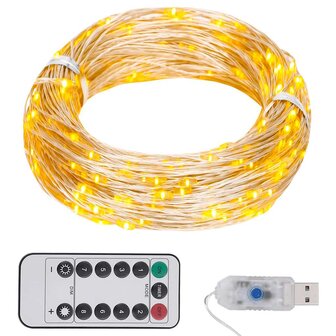 Lichtslinger met 150 LED&amp;apos;s 15 m warmwit 1