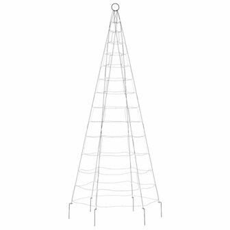 LED-kerstboom aan vlaggenmast 200 LED&amp;apos;s warm wit 180 cm 5