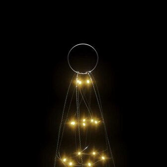 LED-kerstboom aan vlaggenmast 200 LED&amp;apos;s warm wit 180 cm 6