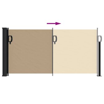 Windscherm uittrekbaar 100x300 cm beige 5