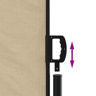 Windscherm uittrekbaar 100x300 cm beige 6