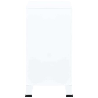 Opbergkast industrieel 75x40x80 cm staal wit 6