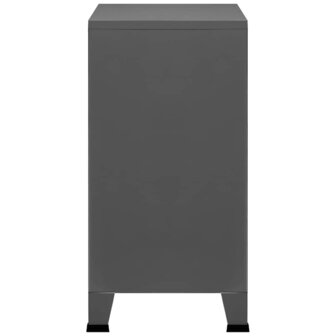 Opbergkast industrieel 75x40x80 cm staal antracietkleurig 6