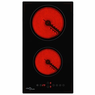 Keramische kookplaat met 2 kookzones aanraakbediening 3000 W 3