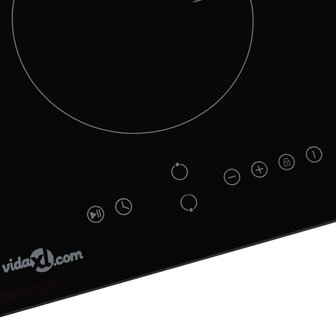Inductiekookplaat met 2 kookzones aanraakbediening 3500 W glas 3