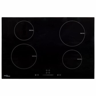 Inductiekookplaat 4 zones aanraakbediening 7000 W 77 cm glas 1