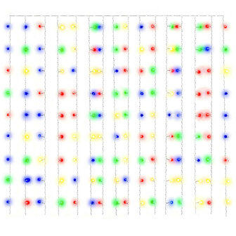 Lichtgordijn met 300 LED&amp;apos;s en 8 functies 3x3 m meerkleurig 3