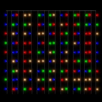 Lichtgordijn met 300 LED&amp;apos;s en 8 functies 3x3 m meerkleurig 7