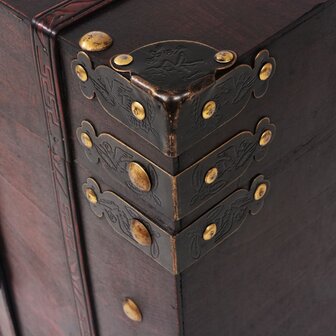 Schatkist vintage stijl 66x38x40 cm hout 5
