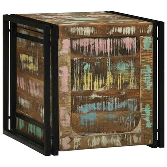 Opbergbox met opslag 50 x 50 x 50 cm Massief Gerecycled Hout 1