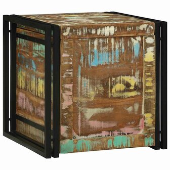 Opbergbox met opslag 50 x 50 x 50 cm Massief Gerecycled Hout 4