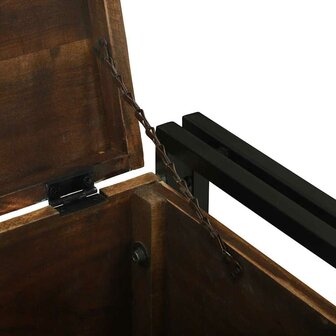 Opbergbox met opslag 50 x 50 x 50 cm Massief Gerecycled Hout 9