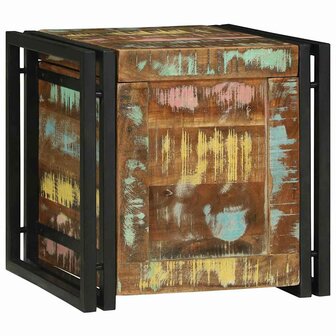 Opbergbox Bruin en zwart 40 x 40 x 40 cm Massief Acaciahout 1