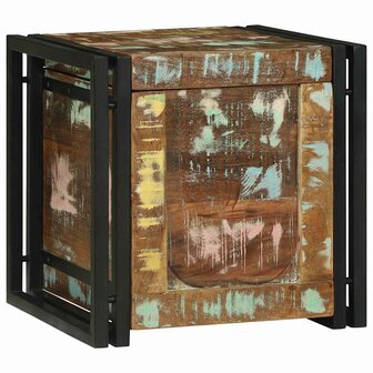 Opbergbox Bruin en zwart 40 x 40 x 40 cm Massief Acaciahout 3