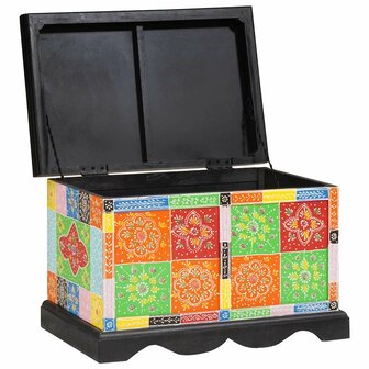 Opbergbox Multikleur 60 x 40 x 40 cm Massief mangohout 1