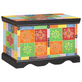 Opbergbox Multikleur 60 x 40 x 40 cm Massief mangohout 6
