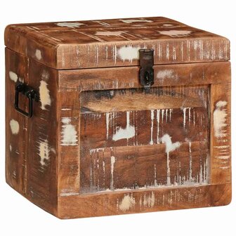 Opbergbox met opslag met de deur Bruin Massief Mango Hout 1