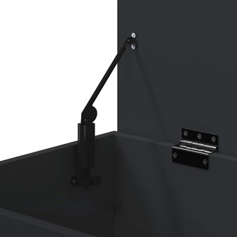 Opbergkist 84x42x46 cm bewerkt hout zwart 9