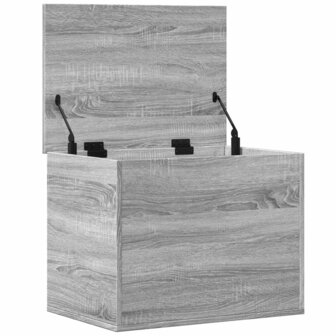 Opbergbox 60x42x46 cm bewerkt hout grijs sonoma eikenkleurig 7