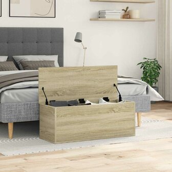 Opbergbox 90x35x35 cm bewerkt hout sonoma eikenkleurig 3