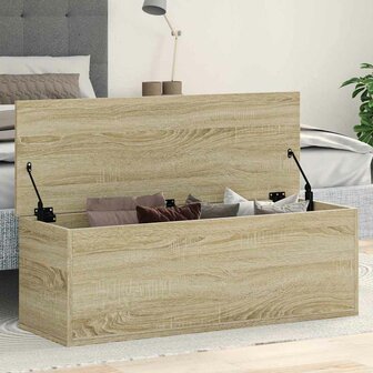 Opbergbox 102x35x35 cm bewerkt hout sonoma eikenkleurig 1