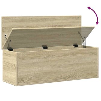 Opbergbox 102x35x35 cm bewerkt hout sonoma eikenkleurig 8