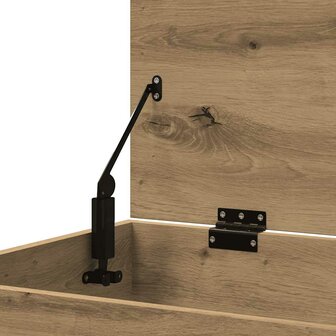 Opbergkist 84x42x46 cm bewerkt hout artisanaal eikenkleurig 9