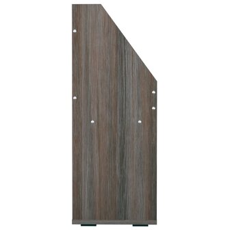 Kindertijdschriftenrek 71x30x78,5 cm hout grijs en eikenkleur 5